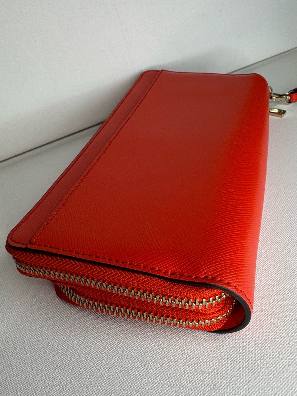 Kate Spade Madison Dual Compartment Zip Wallet Wristlet - Gazpacho Orange-Red - Picture 7 of 8